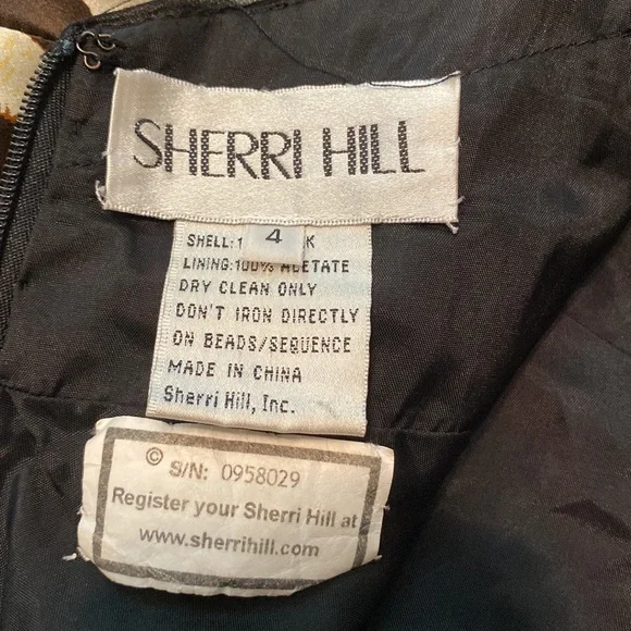 Sherri Hill silk animal print gown 4 - Picture 6 of 11